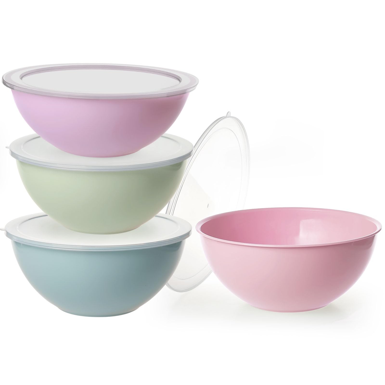 4-Piece Plastic Mixing Bowl Set - Thumbnail 2