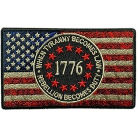 Distressed USA Flag Betsy Ross 1776 Liberty Freedom Patch - 4 X 2.5 inch Iron on sew on P37