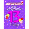 Great Granddaughter 13th Birthday Card (Lilac)