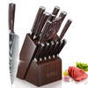 Dfito Knife Block Set,15 PCS Knife Set with Block and