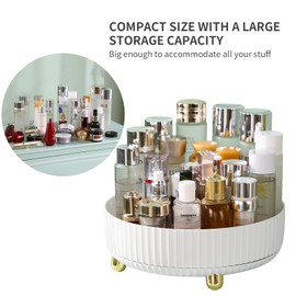 funest funest Makeup Perfume Organizer, 360 Degree Rotating Lazy Susan Cosmetic Desk Storage Lotions Display Case Round Tray with Large Capacity, for Your Jewelry