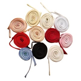 GNSN 1X Satin Women Tie Back Lace Up Straps Zipper for Wedding Dress Replacement (Light Blue,Length 4.4 yd/4 m)