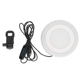 5.5in Video Conference Fill LED Light Round 3 Mode 10 Level USB Powered Desktop RBG Laptop Clip Lamp