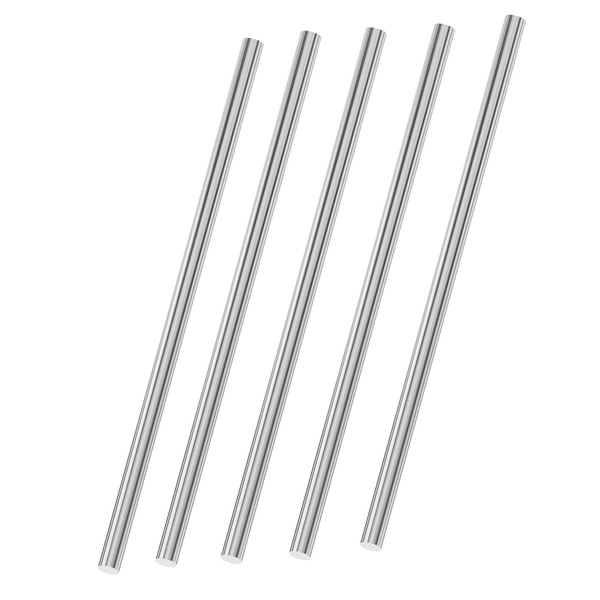 Skweawert 5 Pcs Round Steel Rod, 2mm x 200mm (0.08"
