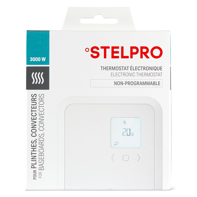 Stelpro Non-Programmable Electronic Thermostat for Baseboards and Convectors, Accurate Temperature