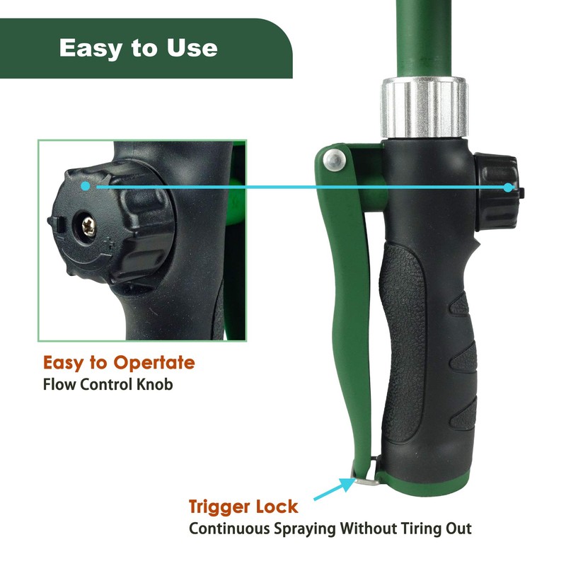 Heavy Duty 28 Inch Watering Wand with Pivoting Head, Adjustable