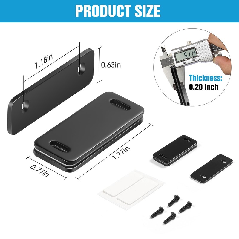 Ultra Thin Cabinet Magnets Door Catch, Adhesive Drawer Latch,Cabinet Magnetic
