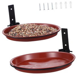 Yardwe 1 Set double layer hanging bird bath balcony bird feeder hummingbird crow feeder