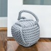 Nautical Rope Knot Decorative Cotton Door Stop, Grey