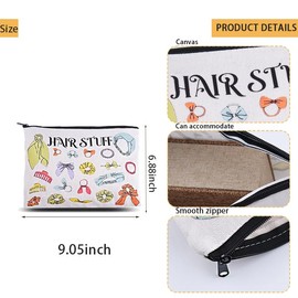 ShiQiao Spl Hair Stuff Travel Organiser Bag Portable Scrunchies Storage Pouch for Girls Hair accessories Organiser with Zipper Hairband Claw Clip Barrette Storage Bags Organizer Zipper Pouch