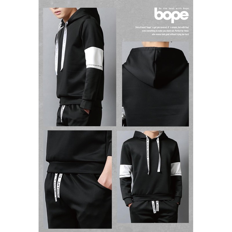 Bope Men's Jersey Sweatshirt, Top and Bottom Set, Set Up