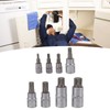 8PCS Hex Bit Set 1/2in 1/4in 3/8in Iron Hex Heads