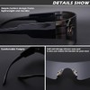 2PCS Y2K Rimless Futuristic Wrap Around Glasses for Party Women