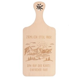 Spruchreif Alder board with handle, breakfast board with engraving, chopping board with engraving, bread board with saying, kitchen board with engraving, snack board, gift hiker, outdoor gift