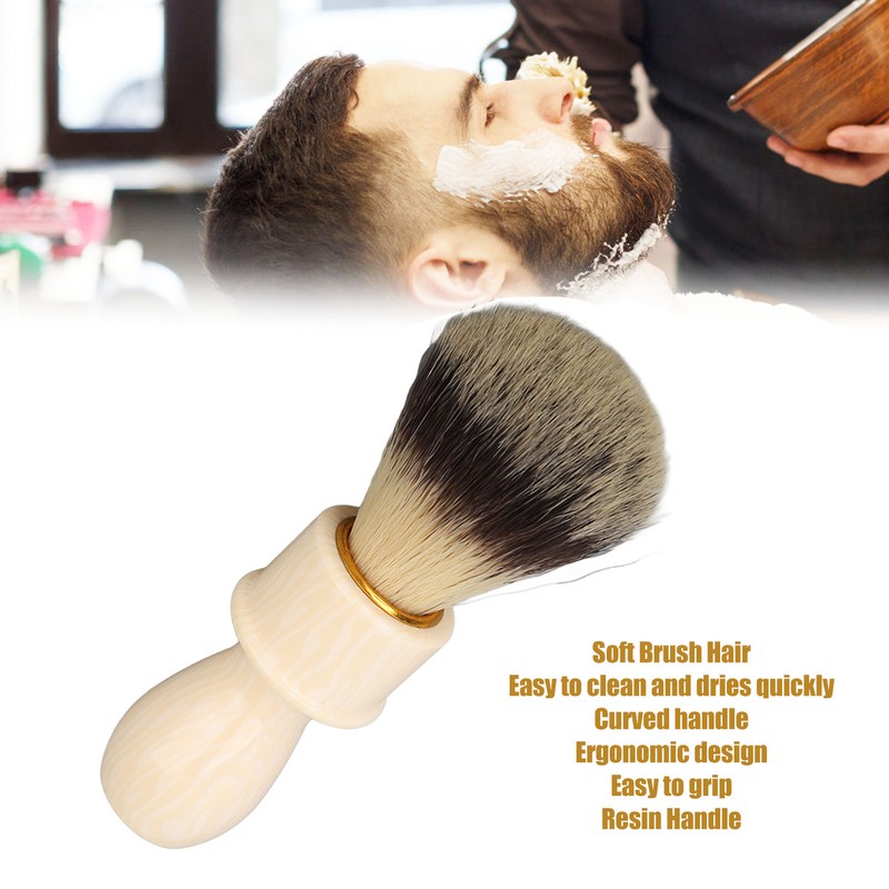 Men Shaving Brush Home Hair Salon Ergonomic Resin Handle Soft