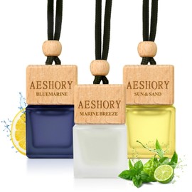 Aeshory Car Air Freshener Hanging - 3-Pack,Bluemarine Collection Car fresheners long lasting, Car Air Freshener for Women and Men, Premium Car Aromatherapy Essential Oil Diffuser Gift Set