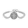 DOTBJ 925 Sterling Silver St Benedict Medal Bracelet for Men