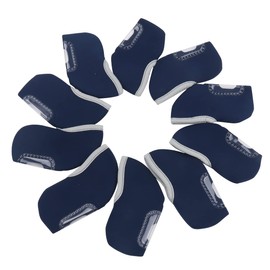 SEACLOUD 10pcs Neoprene Golf Iron Cover See Through Window Head Cover Deep Blue Headcover