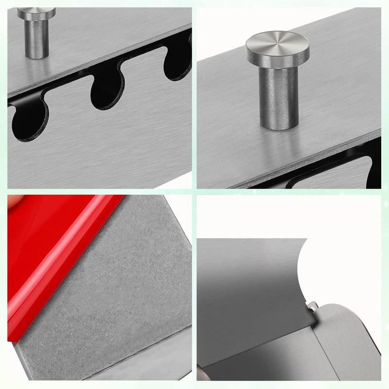 6-Slot Stainless Steel Toothbrush Holder with Cover - Wall Mounted,