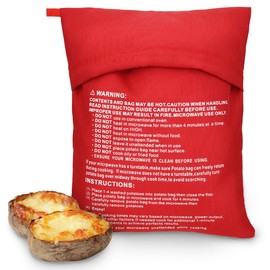 Microwave Potato Bag, Reusable baked potato microwave bag potato express microwave bag,1 Pack Red