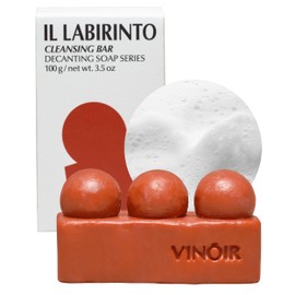 VINOIR Decanting Face Cleansing Bar IL LABIRINTO - Gentle Face Bar Wash with Rich Bubbles - Guasha Massager for Skin Tighten - Anti Aging, Soothing, Hydrating for Healthy Skin, 3.5oz.