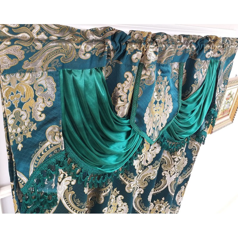 GOHD Luxe Love. Jacquard Window Curtain Panel Drape with Attached