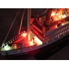 Minh Xuan Titanic Wooden Model Cruise Ship W/Flashing Lights 16"