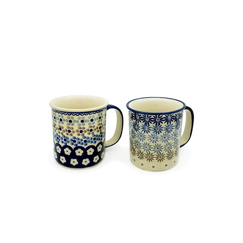 Bunzlauer keramik Straight Cup, 220 ml, Set of 2 (Asters