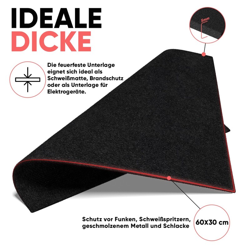 EVOCAMP Fireproof underlay 60 x 30 cm, heat-resistant up to