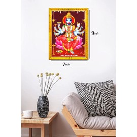 zig zag Varahi Amman Photo Frame For Wall / Table / Pooja Room ( 7x9 inches, Acrylic Glass) Golden
