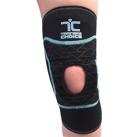Trainers Choice Patellar Sleeve, for men & women, Assists with patellar tendonitis (Jumper’s Knee), PFS (Patellofemoral Syndrome), Knee Chondromalacia Patella Syndrome, Osgood Schlatter’s Disease, Subluxing or Dislocating Patella, Minor Sprains and Strai