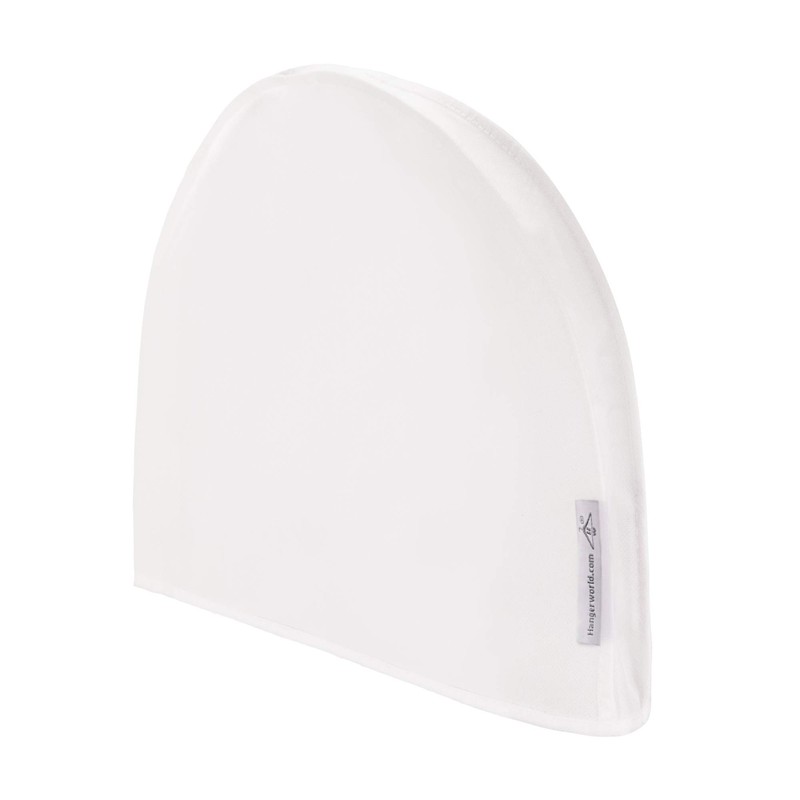 Hangerworld 20 White Shoulder Covers with Wide Side Gusset Shoulder