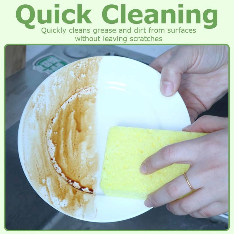 12 PCS Pop up Eco Sponges Compostable Non Scratch Washing