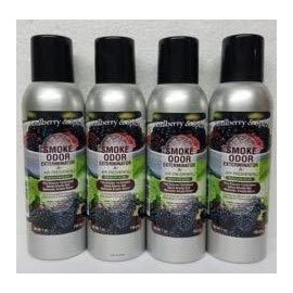 Smoke Odor Exterminator 198 gm/ 7 oz Large Spray Mulberry & Spice Set of Four Cans.