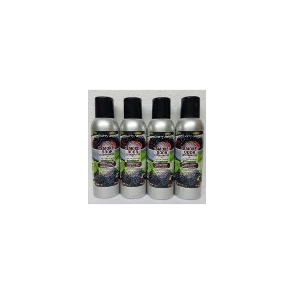 Smoke Odor Exterminator 198 gm/ 7 oz Large Spray Mulberry & Spice Set of Four Cans.