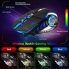 Wireless Gaming Keyboard and Mouse Combo with Rainbow LED Backlit