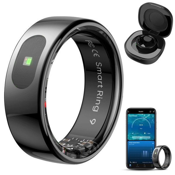 Smart Ring Men Women, Android iOS Fitness Ring Tracker Health