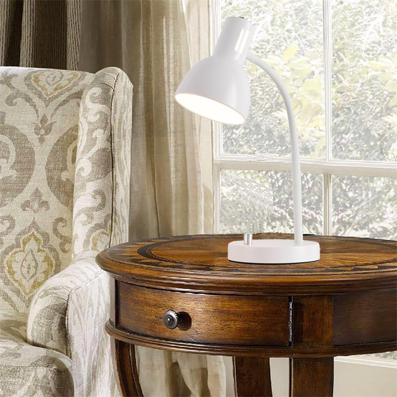 AFORTLO LED Desk Lamp,3 Color Temperature Changeable Table Lamp,Flexible Gooseneck