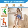 Bamboo Toilet Stool Foldable, 7 in Poop Stool for Bathroom,