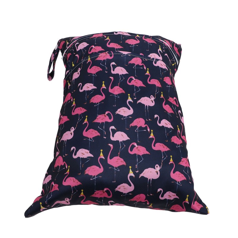 Diaper Bag Storage Pouch Waterproof Polyester Reusable Dual Zippers Diaper