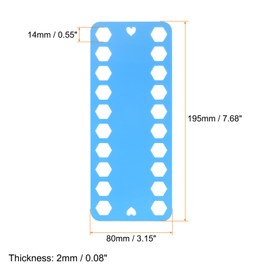 HARFINGTON 24pcs Embroidery Floss Organizer Cards 6 Colors 20 Positions PP Plastic 7.68" x 3.15" Cross Stitch Thread Holder for Sewing Needlework Thread Holder