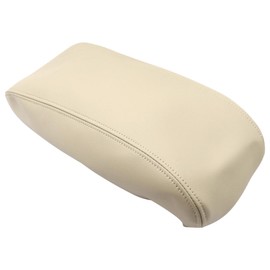 NLQR 1Pcs Center Console Lid Replacement Armrest Cover Beige Tan Microfiber Leather Compatible with Jeep Grand Cherokee 2011-2019 Compatible with Dodge Durango 2011-2020