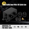 POSENG Universal Aluminum AN10 1.2L Twin Baffle Dual Filter Engine
