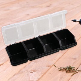 Sharplace Screw Organizer Storage Bin,Hardware Storage Box Potable Carry Container Case for Organizing Bolts Fishing Tackles Workshop, Black