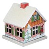 KNOX 078510W Metal Incense House-Winter Motif-5" H x 2.5" W