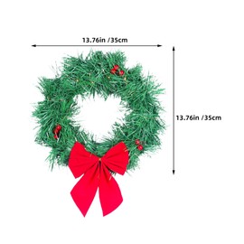 PACKOVE Car Christmas Wreath Car Christmas Reef Light up Artificial Car Wreath Christmas Car Decorations Front Door Hanging Wreath Xmas Garland Christmas Party Decoration Plastic