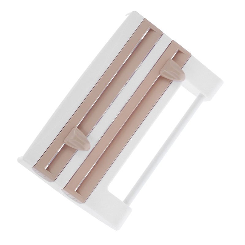 Plastic Wrap Storage Rack Cling Film Dispenser Cutter Paper Towel