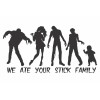 CMI Zombie We Ate Your Stick Figure Family Decal Sticker