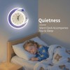 COLORNEON Silent Moon Neon Clock with Dimmable Light - 4-in-1
