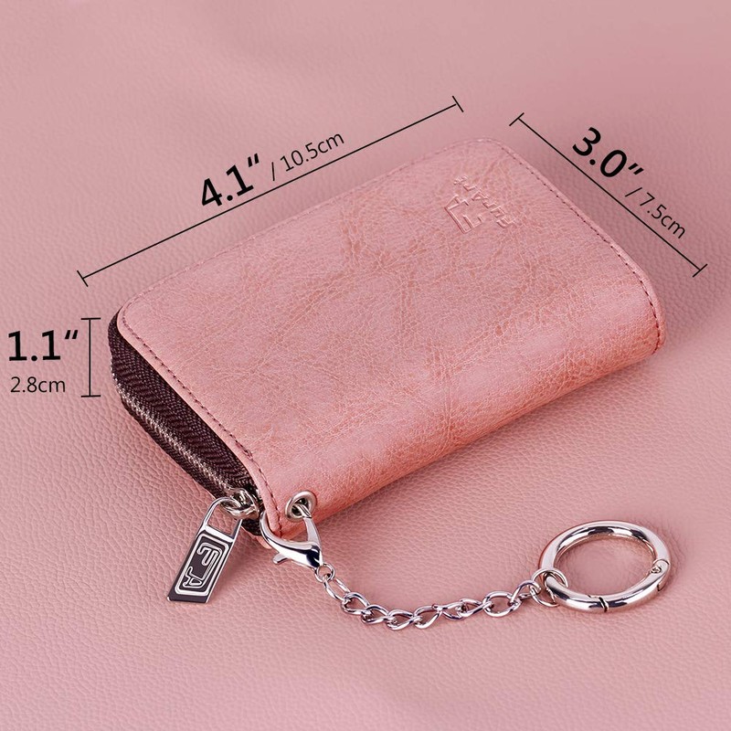 FurArt Credit Card Wallet, Zipper Card Cases Holder for Men